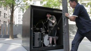 Death metal band will play in this sealed metal box until they pass out